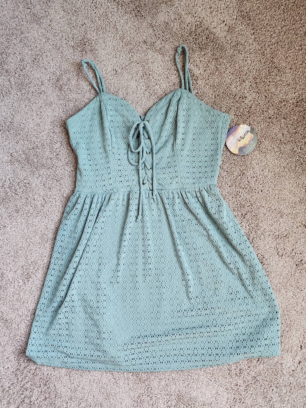 Eyelet Sundress with Tie-up Front